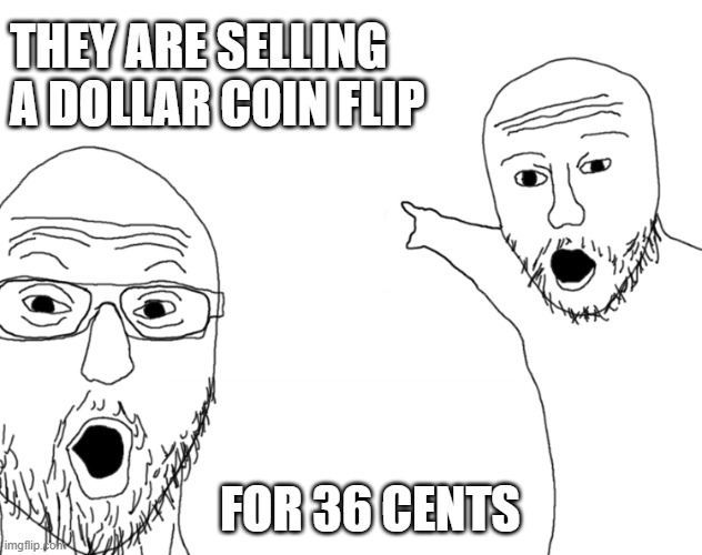 two men pointing