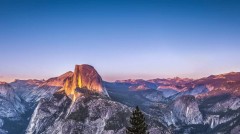 mountains, sun low